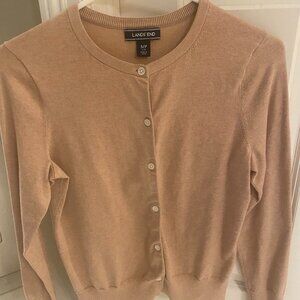Like New - Lands End cardigan tan